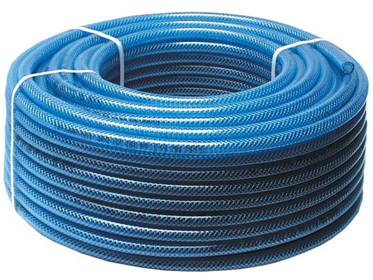 Güde Tubo Pneumatico 10 Metri, 6 Mm - Tubo Per Aria Compressa Con Attacco Rapido E Nipplo, PVC Con Inserti Tessili, Max 15 Bar