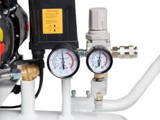 Starkwerk Flüsterkompressor Druckluftkompressor Silent SW 677/10 Pro ölfrei 400 Volt - 10 Bar - 150 Liter Kessel
