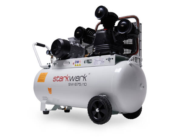 Starkwerk Druckluft Kompressor SW 675/10 - 100L Kessel 400 Volt 3 Zylinder