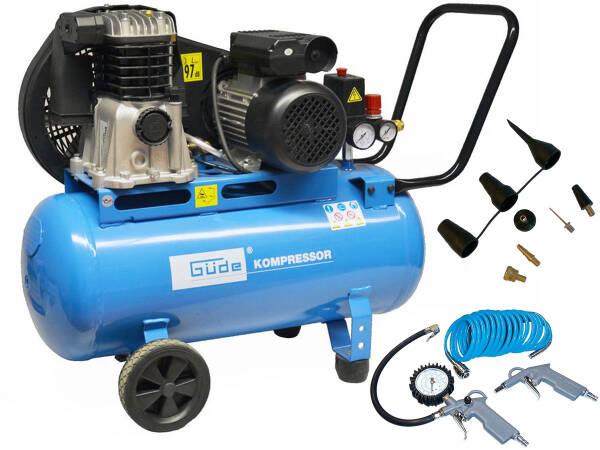 Güde Druckluft Kompressor 335/10/50 230V inkl. 11 tlg. Set