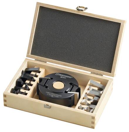 BERNARDO Fräswerkzeuge Holz Universal-Profilmesserkopfset 100 x 40 x 30 mm