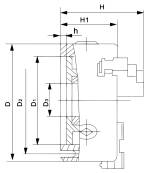 BERNARDO 3-Backenfutter aus Guss Standard-3-Backenfutter DK11-125