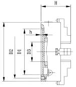 BERNARDO 4-Backenfutter aus Guss Standard-4-Backenfutter...