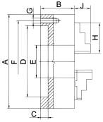 BERNARDO 3-Backenfutter aus Stahl Präzisions-3-Backenfutter PO3 - 315