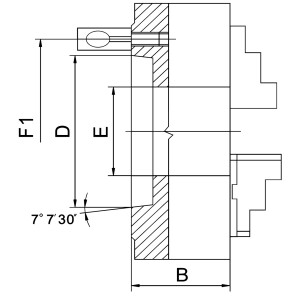 BERNARDO 3-Backenfutter aus Stahl Präzisions-3-Backenfutter PO3-160/D5
