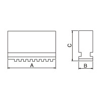 Bernardo Backen für 3-Backenfutter PS3/PO3 Weiche Monob