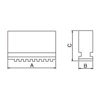 Bernardo Backen für 3-Backenfutter PS3/PO3 Weiche Monob
