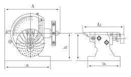 BERNARDO Rundtische / Schwenktische / Kreuztische Halbuniversal-Teilkopf BS-0