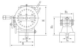 BERNARDO Rundtische / Schwenktische / Kreuztische Halbuniversal-Teilkopf BS-0