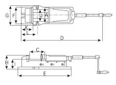 BERNARDO Hydraulischer Maschineschraubstock VH 100