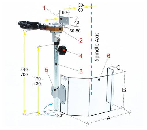 BERNARDO Schutzeinrichtungen für Bohrmaschine PTR 20/300