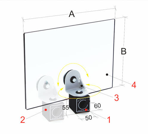 BERNARDO Schutzschilder mit Befestigungsmagnet PBM 20/325