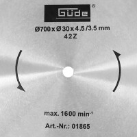 GÜDE SÄGEBLATT HM 700/30/42Z 2