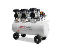 Starkwerk Flüsterkompressor Druckluftkompressor Kompressor Silent SW 477/8 Ölfrei inkl. SET
