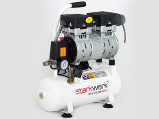 Starkwerk Flüster Silent Druckluft Kompressor SW 210/8 Ölfrei SET
