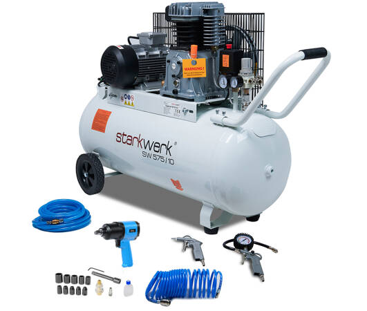 Starkwerk Druckluft Kompressor SW 575/10 - 100L Kessel SET