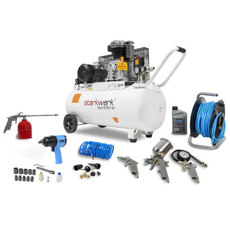 Starkwerk Druckluft Kompressor SW 575/10 - 100L Kessel...