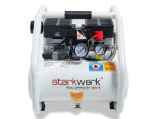 Starkwerk Flüsterkompressor Druckluftkompressor Kompressor Silent SW 255/08 ölfrei inkl. SET