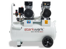 Starkwerk Flüsterkompressor Druckluftkompressor Kompressor Silent SW 457/8 Ölfrei inkl. SET